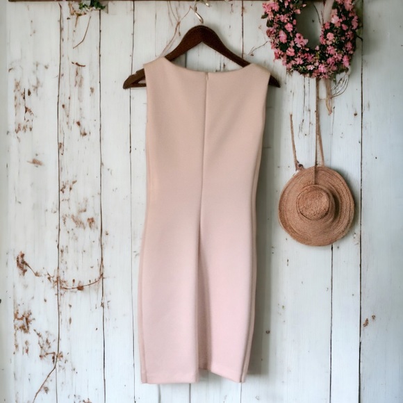 Calvin Klein Blush Rose Mirror Design Dress Size 6 - Picture 6 of 10